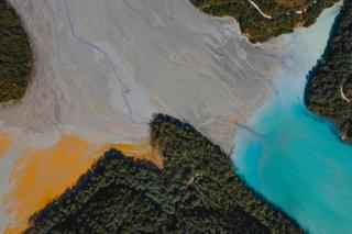aerial view of mine
