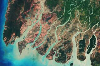 aerial view of marine sea