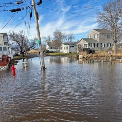 Flooding in Hampton neighborhood on street