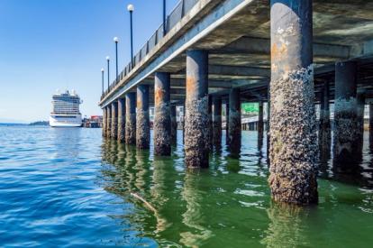 Cruise ship in port