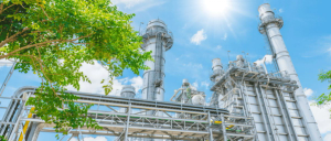 Eco Power Plant, green park. 