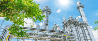 Eco Power Plant, green park. 