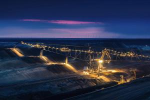 mining site at night 