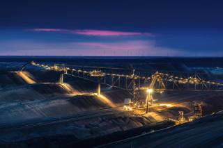 mining site at night 