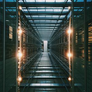 IT equipment in storage room
