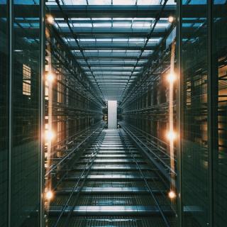 IT equipment in storage room