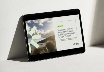 Mandatory Climate-Related Disclosures (CRD) for Companies in New Zealand displayed on an iPad