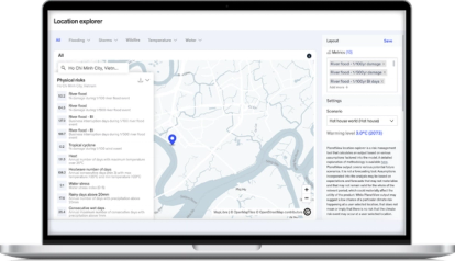 Locations and assets on screen