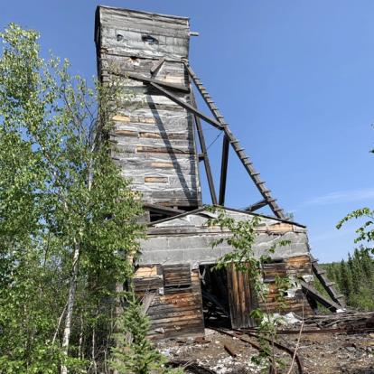 O'connor mine dilapidated open mine shaft unstable building structure
