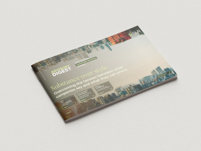 Substance over style | SLR Advisory Digest cover