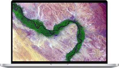 Example of climate risk data displayed on a laptop screen