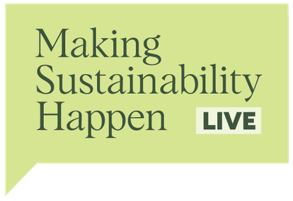 Making Sustainability Happen Live branded graphic