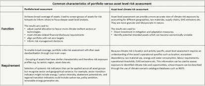 Common characteristics of portfolio versus asset level risk assessment