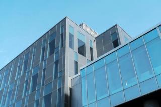Glass hospital building