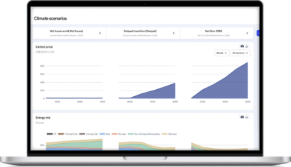 Climate scenario analysis on screen