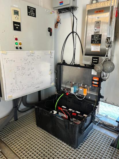 Acoustic monitoring equipment in large block box