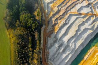 aerial view of mine 