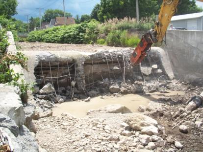 Remington Dam removal from Steele Creek in Ilion, NY