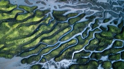 River pattern views from the air