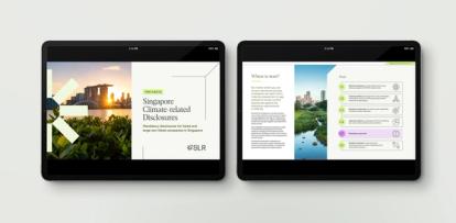 SLR Singapore Climate-related Disclosures Factsheet on iPad screens