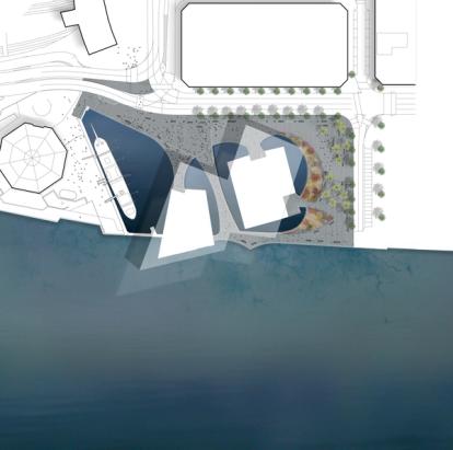 Landscape design drawing of V&A Dundee public realm proposal