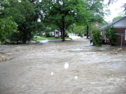 Housing flooded & evacuation needed