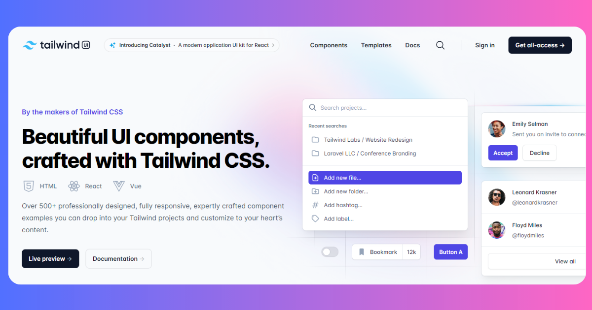 10+ Best React Component Library for 2024