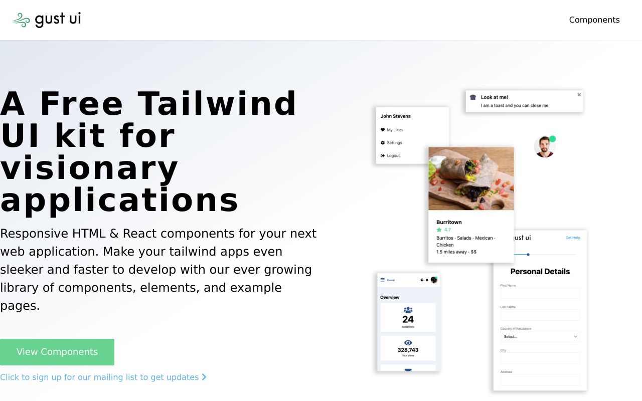 Best Free Tailwind CSS Component Libraries and UI Kits 2024