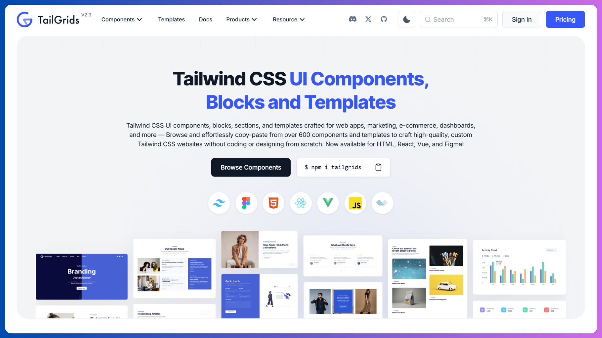 21+ Best Free Tailwind CSS Component Libraries & UI Kits - 2025