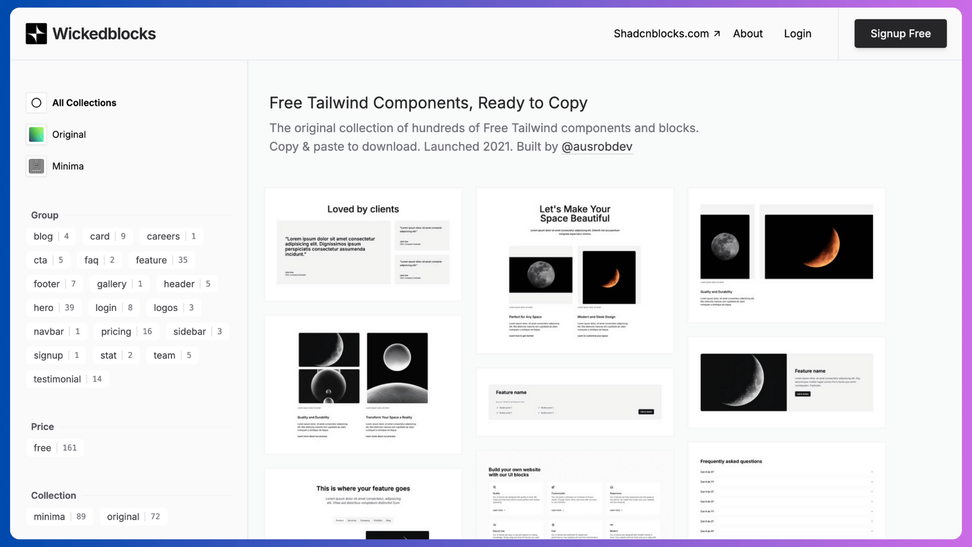 21+ Best Free Tailwind CSS Component Libraries & UI Kits - 2025