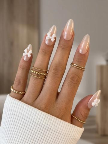 Spoilt press-on nails worn