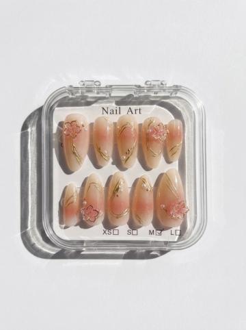 Nectar press-on nails in their case