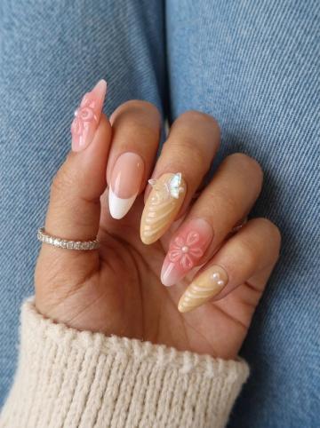 Minx press-on nails worn