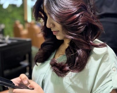Smoky ash blonde hair transformation
