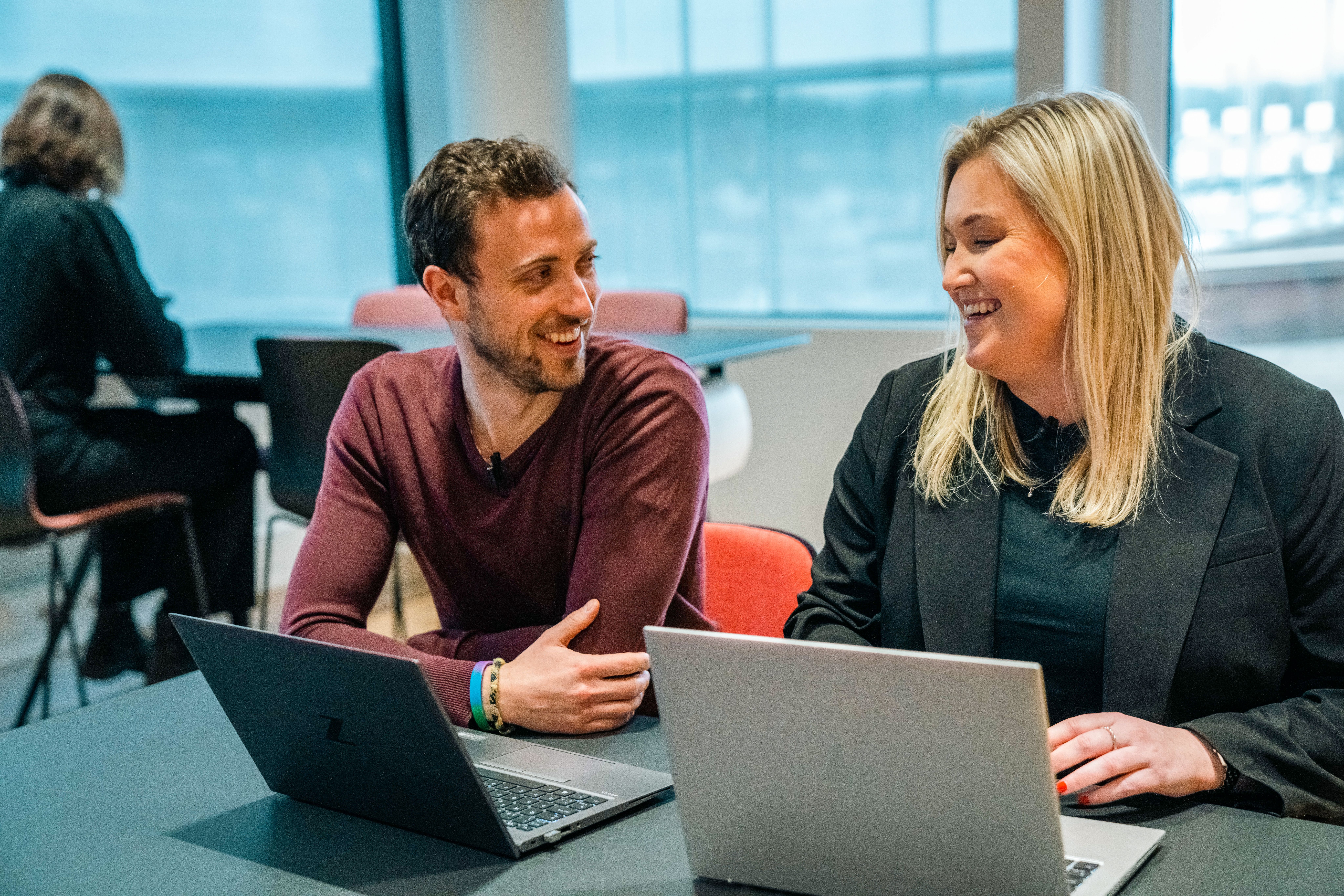 Boris og Tine, prosjektleder, snakket sammen