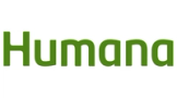 a green humana logo on a white background