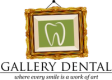 a picture of a tooth in a gold frame