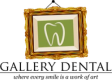 a picture of a tooth in a gold frame