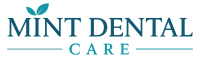 a logo for mint dental care with a twitter icon