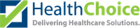a logo for health choice delivering healthcare solutions