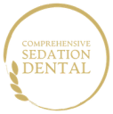 a logo for comprehensive sedation dental with a circle around it