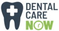 a sign that says dental care now with a tooth
