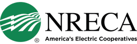 a black and white logo for nreca america 's electric cooperatives