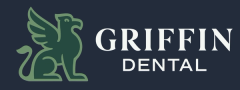 a logo for griffin dental with a griffin on it