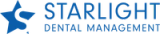 a logo for starlight dental management with a blue star