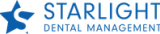 a logo for starlight dental management with a blue star