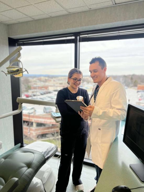 Dr. Bandeff with staff member - Summit Family & Cosmetic Dentistry Summit NJ