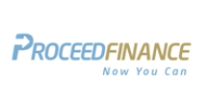 a logo for proceed finance that says now you can