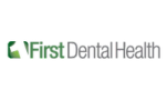 a green background with the first dental health logo on it
