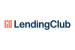 the lending club logo is blue and red on a white background .